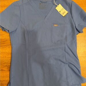 FIGS Blue V-Neck Shirt